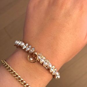 Swarovski Gem and Pearl Bracelet